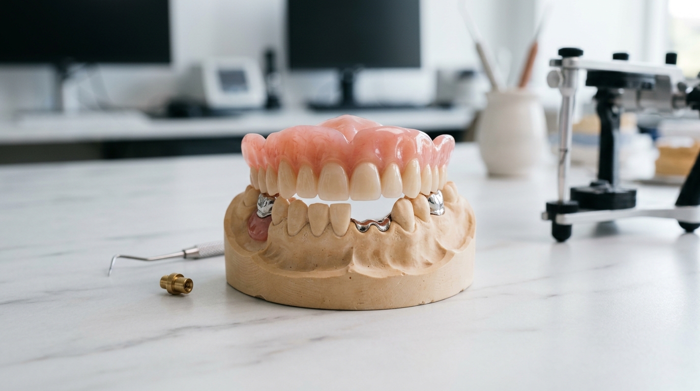 Trabzon çıtçıtlı ve sürgülü hassas bağlantılı kancasız protezler overdenture - ARB Dental Trabzon